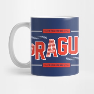 Retro Prague Czech Republic Word Art Vintage Praha Mug